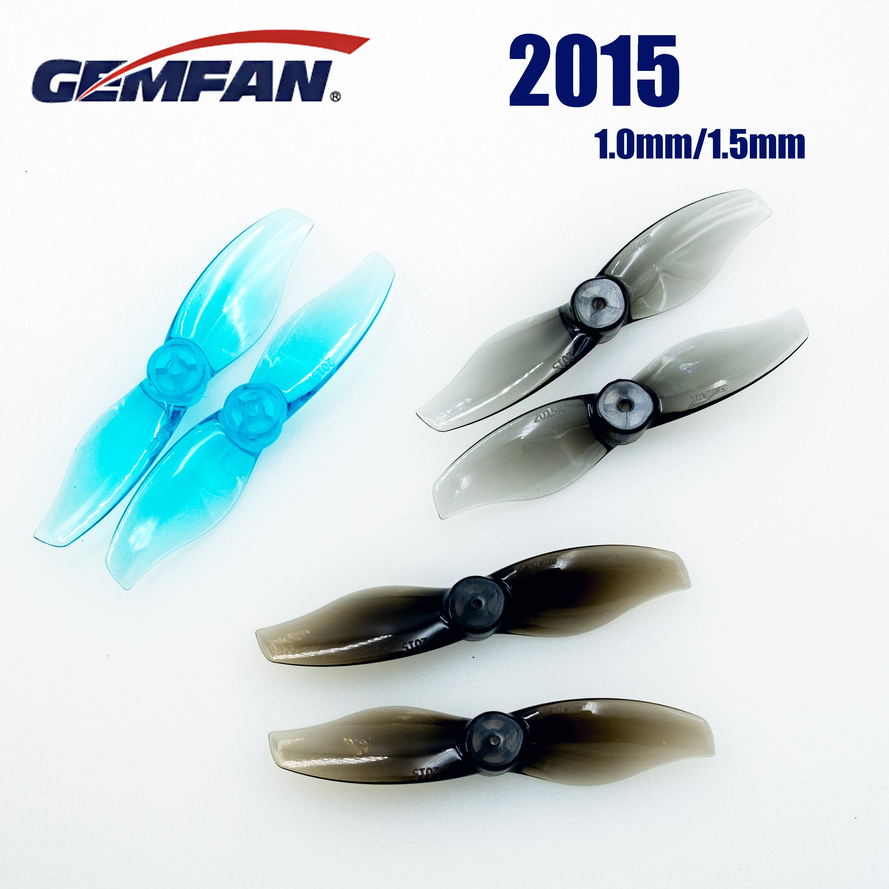 BETAFPV Gemfan 16 Hélices 2015 De 2 Pulgadas Para Drone Whoop – Eje De 1.5 Mm – Compatible Con Motores 1103 – Azul Y Gris