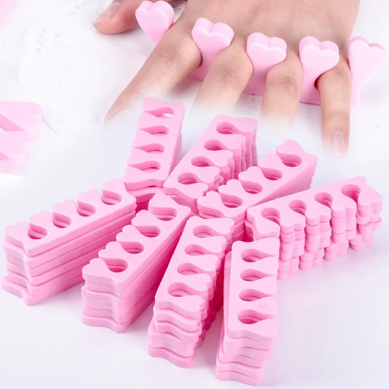 10/50pcs Sponge Finger Toe Separators Foot Care Manicure Pedicure Compressed Soft Gel UV Beauty Pack Nail Art Tools