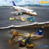 HOGOKIDS  Airplane Building Set with LED, Plane Building Blocks with Airport Terminal Luggage Trailer Toys Gifts for Kids Age 6+