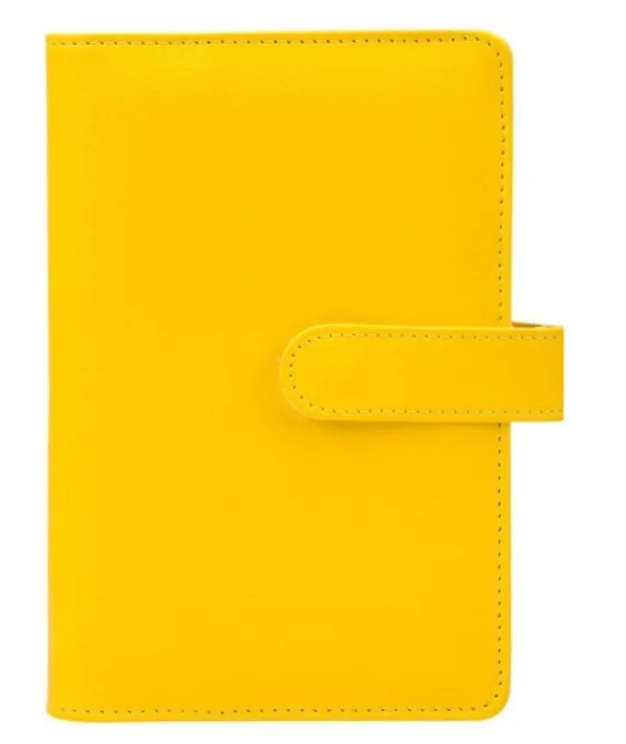 Vibrant Macaron Color Leather 6-Ring Binder Notebook Cover