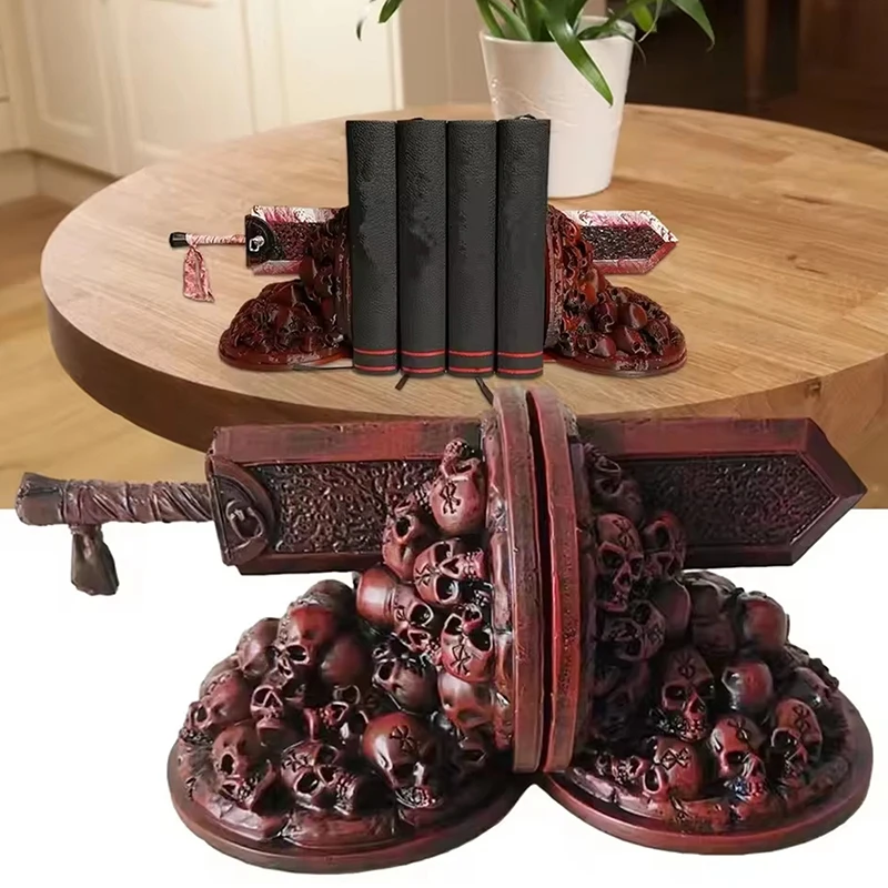 Berserk Bookends Bookends Ornament Dragon Slaying Knife Bookstop Resin Non-Slip Suitable For Reading Desk Home Decoration Gifts