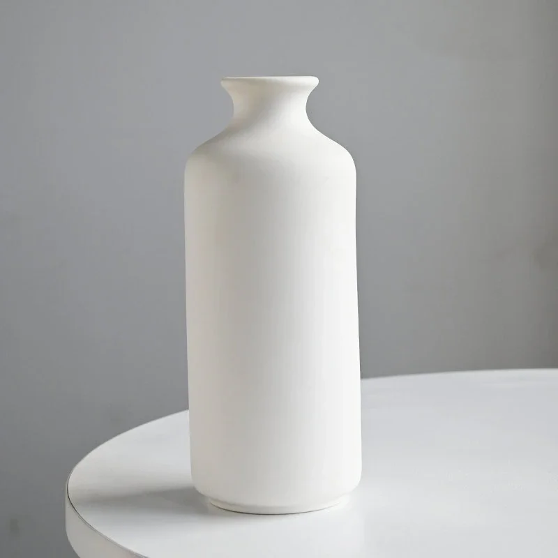 Minimalist Ceramic Vase Nordic Black and White Flower Vases Home Living Room Dried Flower Pot Decor Korean Style Home Decoration 6