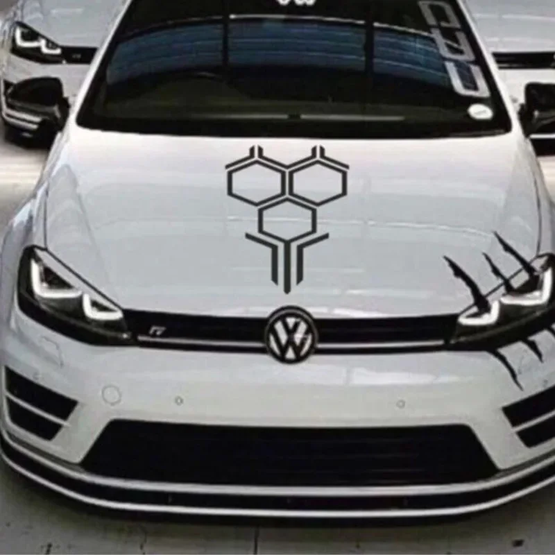 Honeycomb Upper Cowl Auto Vinly Aufkleber Racing Aufkleber Tunning Wrap Zubehör auf der Motorhaube für Hyundai Accent, Kia Rio, Audi Q5, Ford – Detail 4