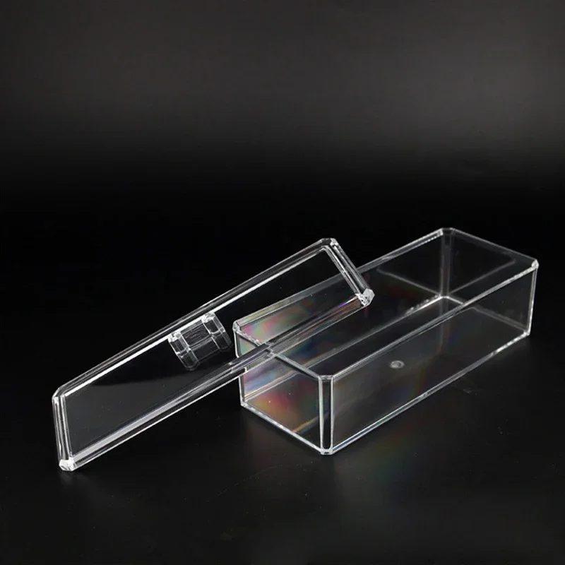 Rectangle Home Clear Storage Transparent Display Organize Cosmetic Makeup Make Up Cotton Swab Acrylic Box 3