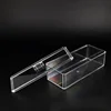Rectangle Home Clear Storage Transparent Display Organize Cosmetic Makeup Make Up Cotton Swab Acrylic Box 3