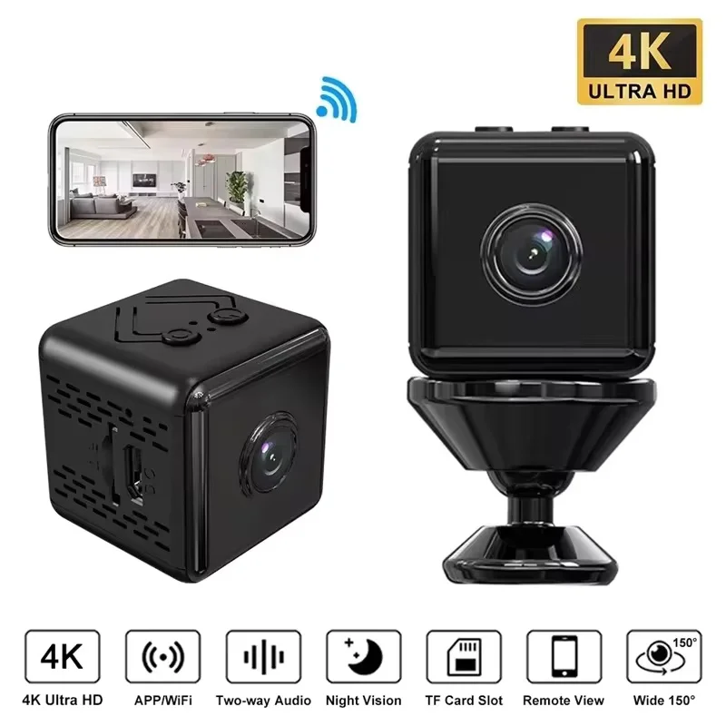 Security Camera Mini WIFI 4K Full HD Home Camcorder Night Vision Micro Cam Motion Detection Video Remote Monitor