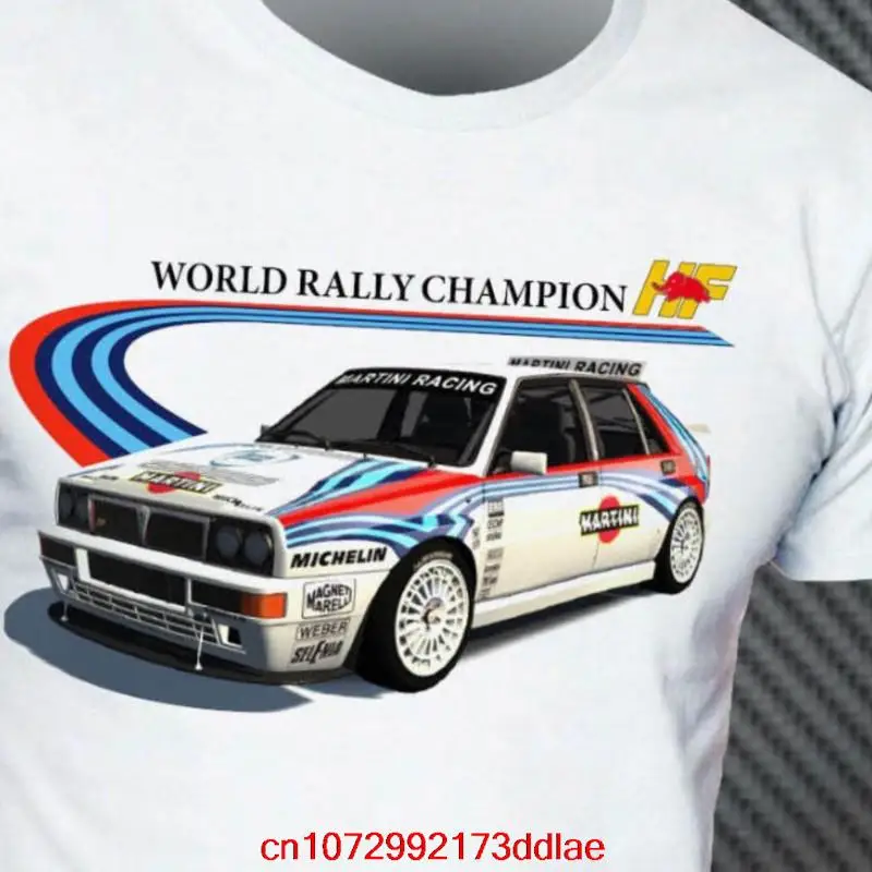 Lancia Delta Martini Shirt Evolution Hf Integra Rally Legend New 100% Clothes Katun Size Plus Best Camicia Unisex