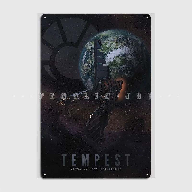 Eve Online Tempest металлическая вывеска Настенная роспись пещера паб винтажная