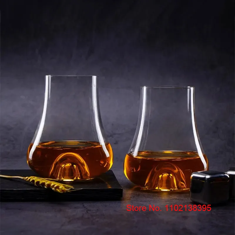 Professional Whisky Snifer Glass Niche Crystal Wine Tasting Glasses Concave Bottom Gather Aroma Smell Whiskey Copita Nosing Cup