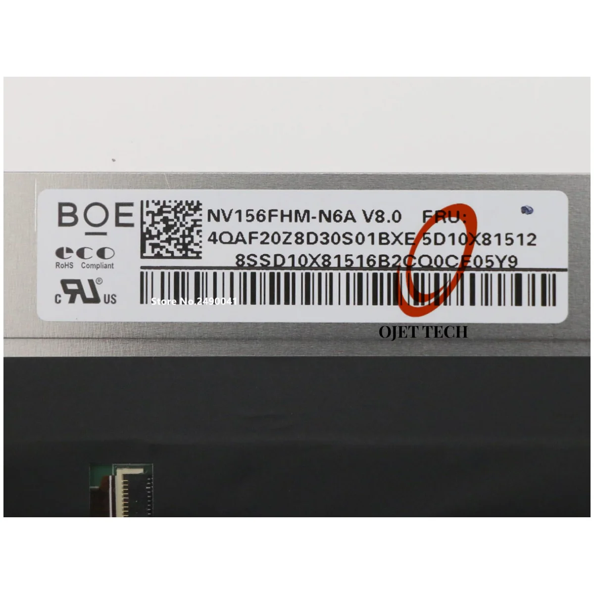 Tela Lcd para Laptop Ips para Lenovo Thinkbook 15 g2 g3 Thinkpad E15 Gen Legião 515imh05 5-15arh05 S7-15 Nv156fhm-n6a 15.6 Pol - Imagem 2