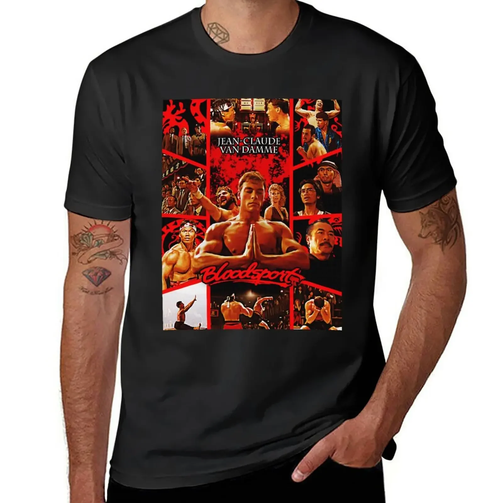 

BLOODSPORT alternative movie poster T-Shirt summer clothes quick-drying plain black t shirts men