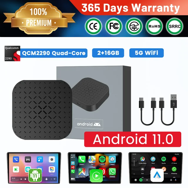 CarlinKit CarPlay Ai Box Android 13 Plus or Android 11 Smart Car Box