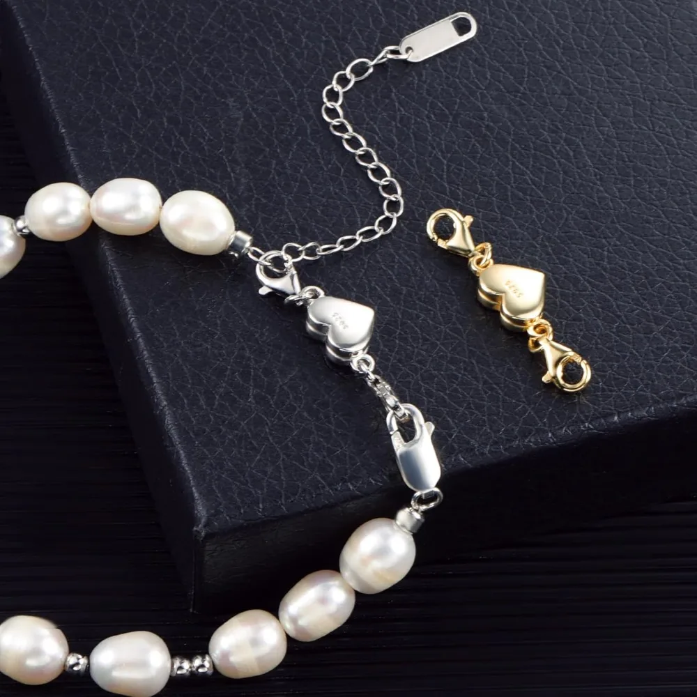 8 Fermagli Magnetici Per Bracciale E Collana – Chiusure Oro E Argento Con Estensore A Catena – Non Perdere Mai I Tuoi Gioielli - 3