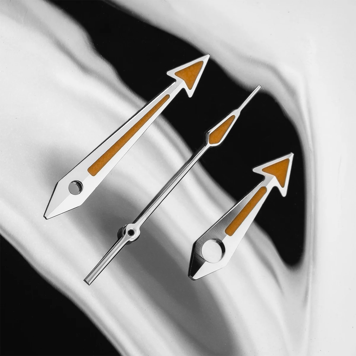 Luminous Multi-Color Watch Hands with Silver Accents