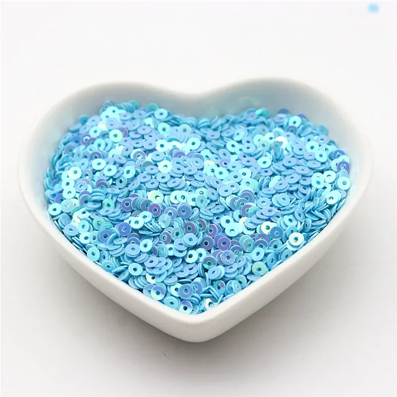 Sequins for crafts 10g solid color flat round Pvc clothing shoes accessories DIY hand-embroidered 3mm 4mm 5mm 6mm