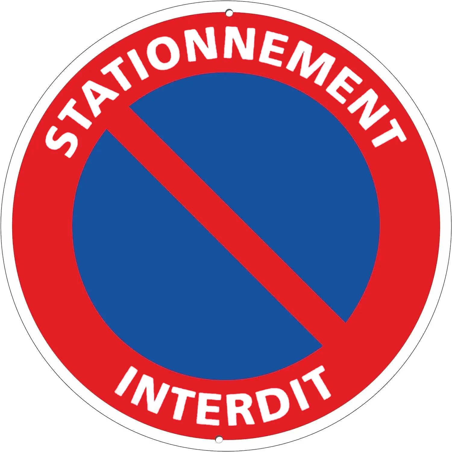 Metal Round Plate Traffic Safety Warning Sign - Waterproof, Anti-Fade Tin Sign