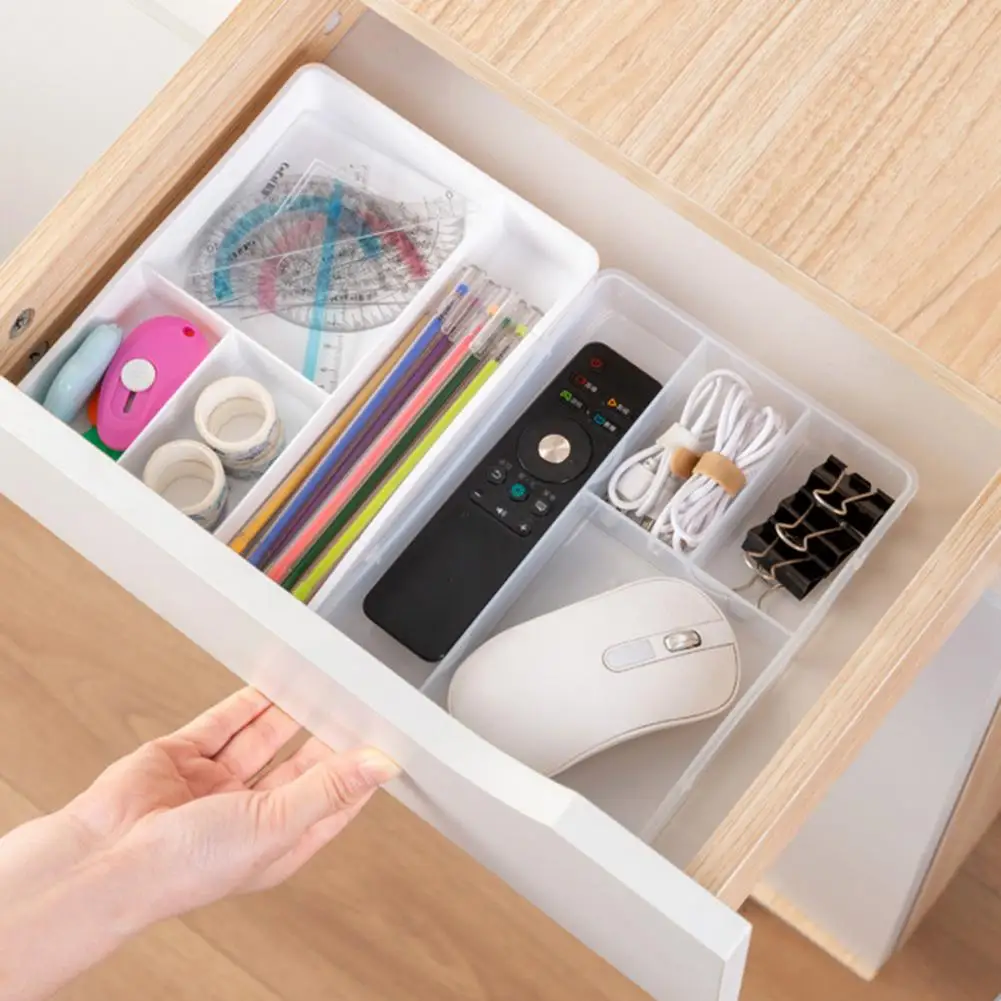 

Storage Box High Capacity Multifunctional Transparent Visible Desk Drawer Sundries Storage Holder for Office