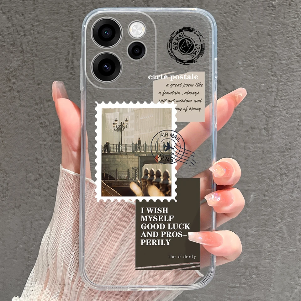 Cartoon Cat Astronaut Minimalist Soft Clear Phone Case