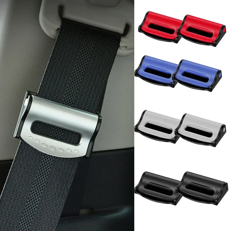 Seat Belt Clip 2PCS Car Safety Seat Belt Buckle Clip Seatbelt Stopper Adjuster Clip To Relax Shoulder Neck Car Strap Clips Accessories