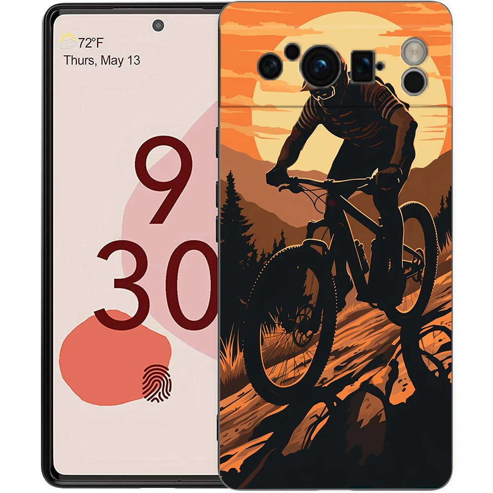 Cycling Art Shockproof Soft TPU Phone Case Cover – Durable Protection with Stylish Design