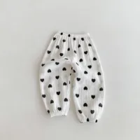 Child's Spring Summer Thin Pants Kids Girls Floral Pants Fashion Cute Pants For Baby Boys Loose Casual Simple Versatile Trousers 5