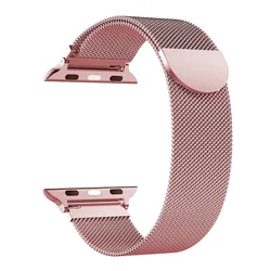 Elegant Milanese Loop Metal Watch Band Strap for S10-46 45 44 42 49mm (Rose Pink 8)
