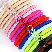 1PC Satin Padded Clothes Hanger Silk Wrapped Coat Rack Wrinkle Non-slip Coat Hanger Dress Clothes Sponge Hanger 1