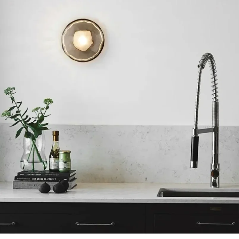 Glass Led Wall Mounted Lamp for Bedroom Bedside Hotel Living Room Hallway Bathroom Decoration Sconce Light Background Modern