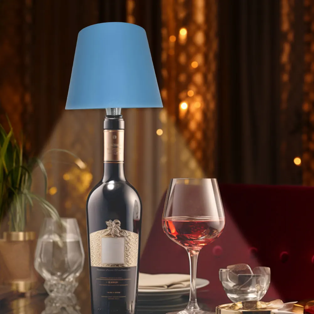 Portable Touch Table Lamp Wireless Wine Bottle Lamp Wine Bottles Light Dining Table Light Christmas Birthday Party Decoration 3