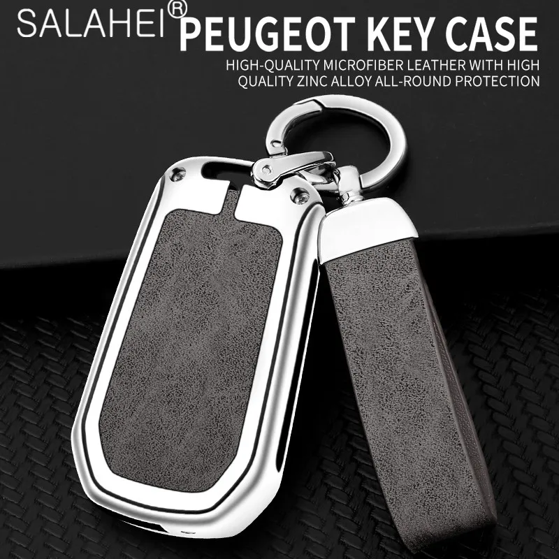 

Car Key Case Cover Shell For Peugeot 208 308 408 508 2008 3008 4008 5008 For Citroen C3 C4 CACTUS C6 C8 Accessories Keychain