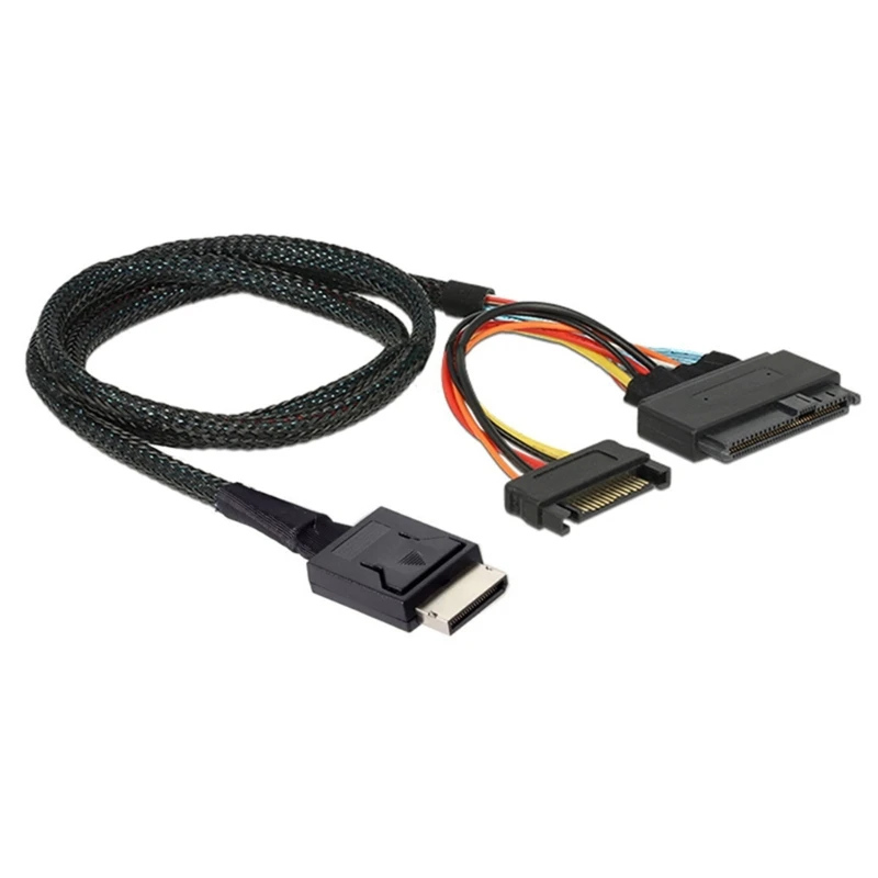 

P82F SFF-8611 42-контактный кабель SFF-8639 U.2 8611–8639 с поддержкой блока питания 2,5-дюймовый твердотельный накопитель