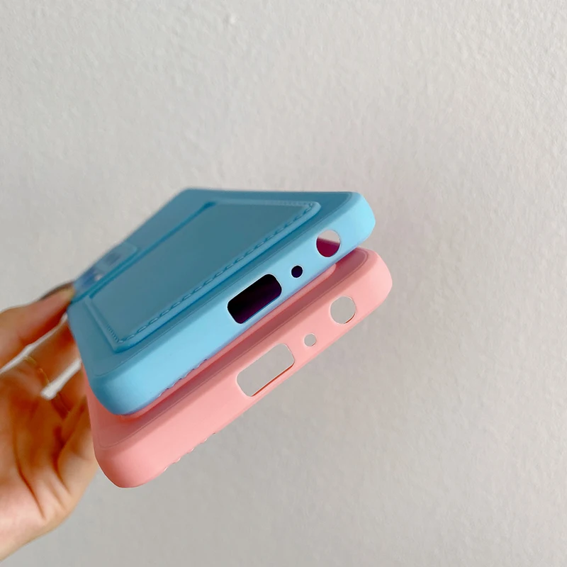 Silikonhülle mit Brieftaschen-Kartensteckplatz für OPPO Find X3 Pro Kartenhalter Funda A94 A74 A95 A16 A54 Abdeckung für Realme 9 8 9i 8i C21_voghion.com