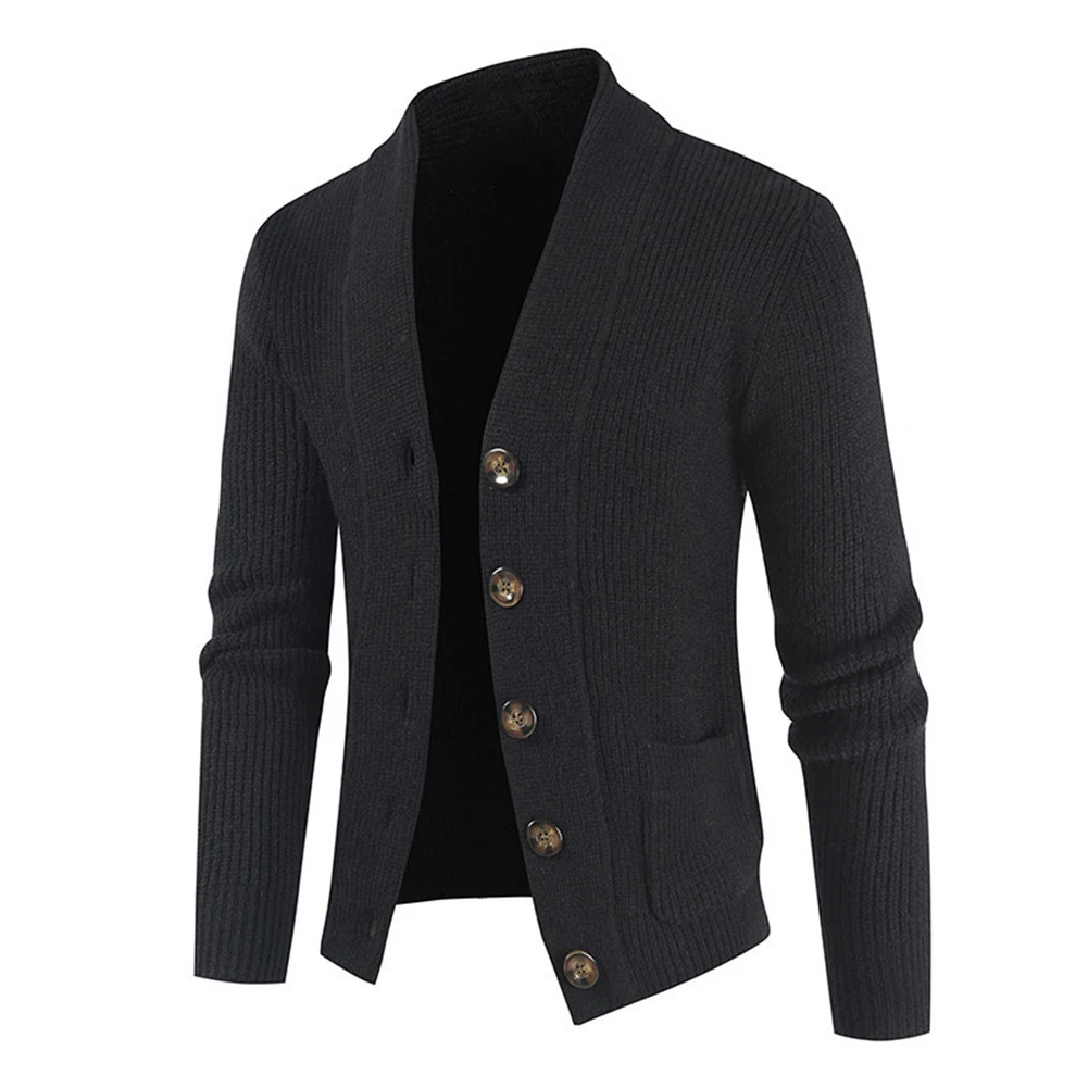 

Classic Mens Knitted V Neck Button Cardigan Jumper Knitwear Sweater Coat Suitable for Autumn Winter Sizes L 3XL