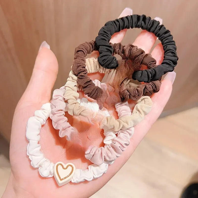 SimpleElegantHeartShapedRubberBandHairTiesGirlsHighElasticity