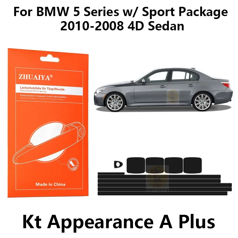 

Защитная пленка ZHUAIYA для красок дверной ручки, ТПУ PPF для BMW 5 серии w/ Sport посылка 2010-2008 4D Седан