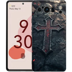 Divine Faith Black Soft TPU Phone Case with Jesus Design - Pixel 8 Pro (A7)