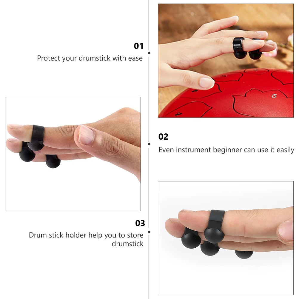 8 Pcs Silicone Finger Cots For Drum Handpan Percussion Instrument Picks Anti Slip Cover Suitable Steel Drum Musical Instruments