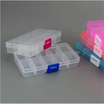 1-3pcs 10 Slots ( Adjustable) Plastic Jewelry Box Storage Case Craft Jewelry Organizer Beads Diy Jewelry Making 1