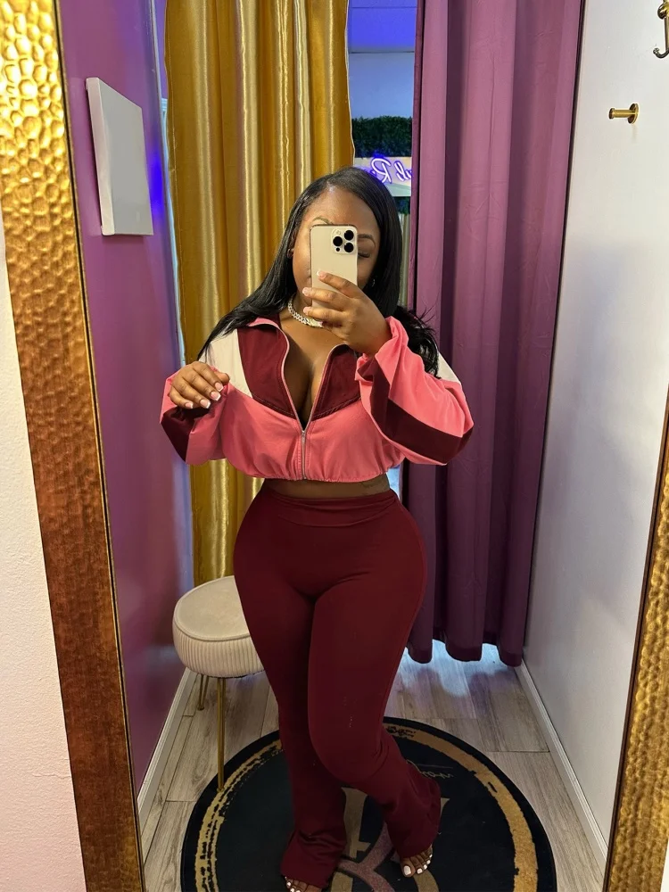 Wmstar Two Piece Sets Women Wholesale New Velvet Zipped Cardigan Leggings Pants Set Fall Matching Sweatsuit  Drop Shopping 2025