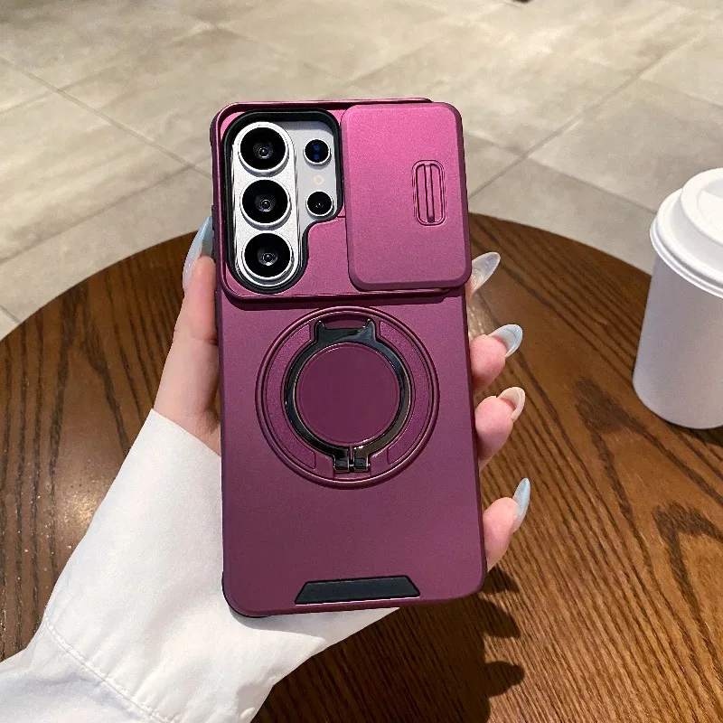 Ultimate Slide Camera Protect Armor Shockproof Phone Case with Magnetic Holder