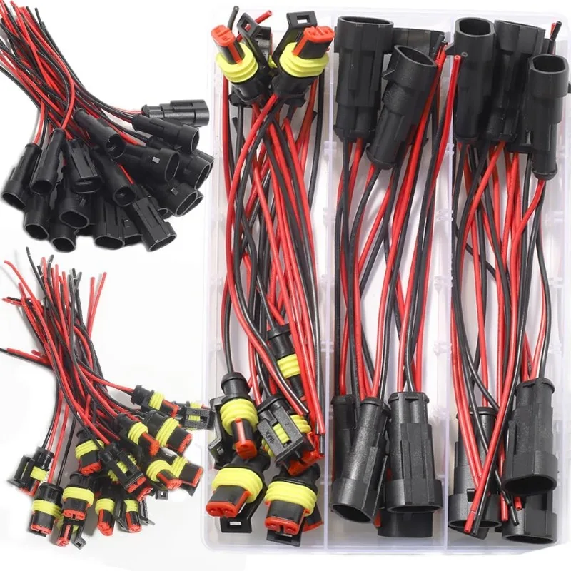 Satinior 10 Kit 2 Pin Connettore Elettrico Impermeabile Auto Electrical Connector Spina Con Filo 20 Awg Marine - Foto 10