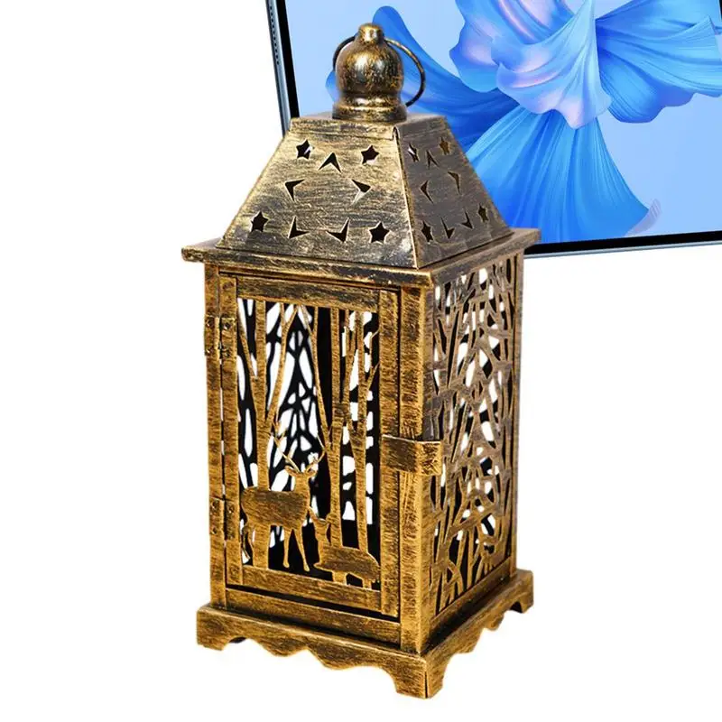 

Decorative Lantern Lighted Christmas Lamp Vintage Christmas Light Metal Rustic Lanterns For Indoor Outdoor Garden Home Party
