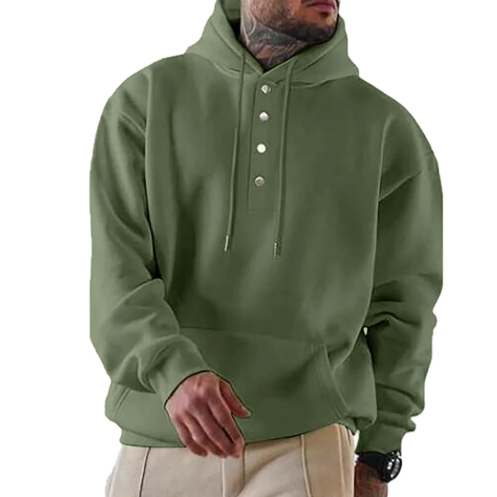 

Men Autumn Winter Sweatshirt Thick Fleece Hoodies Men Hip Hop Long Sleeve Pullover Hooded Solid Color Warm Sweatshirt Clothes
