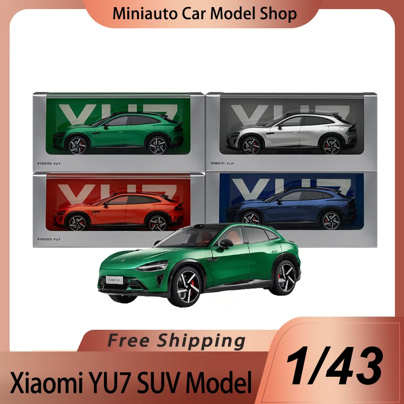 New In Stock Original Factory 1:43 Xiaomi Yu7 Alloy Miniature