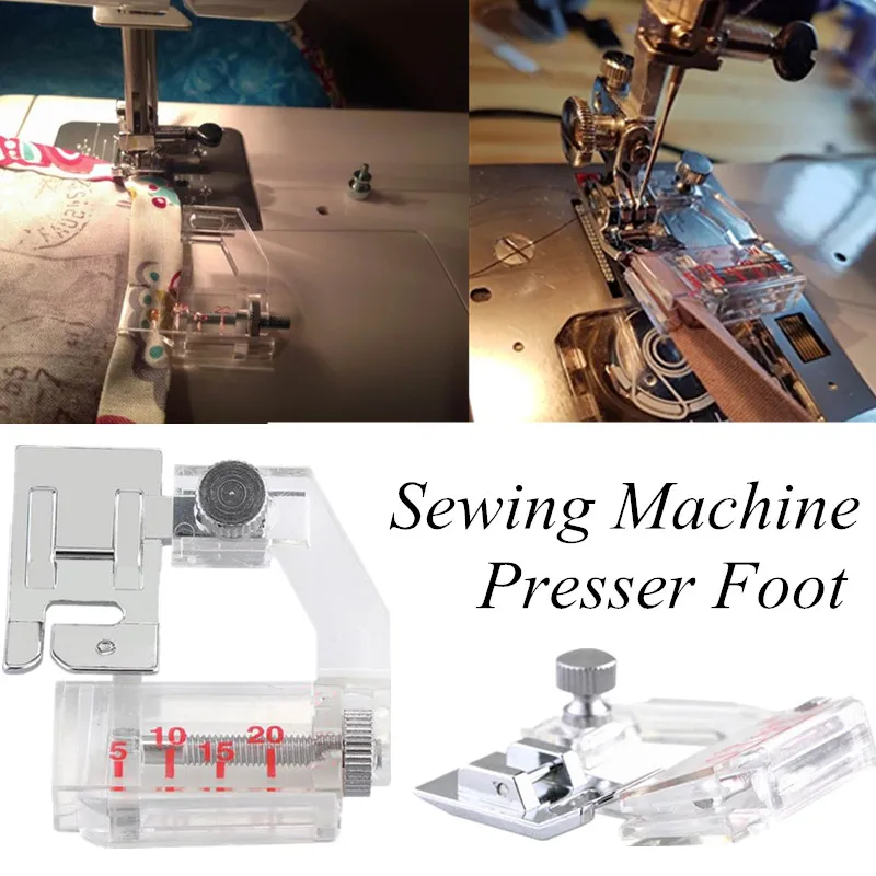 Sewing Machine Presser Foot Bias Cloth Binder Stitch OverLock Zipper Ruler Parts Home Essentials Industrial Sewing Supplies
