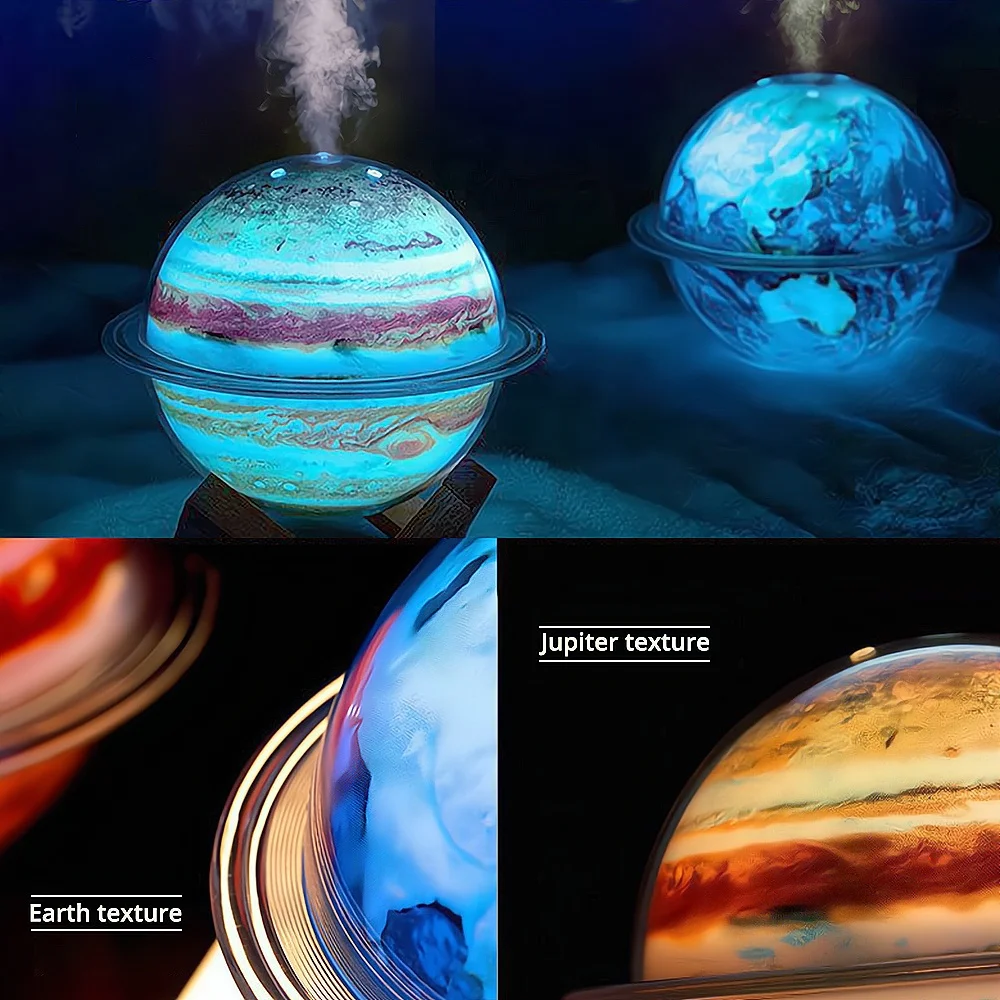 330ml Creative Planet Humidifier atomizing Heavy Fog Household Nightlight Air Atomizer Portable USB air Ultrasonic Aromatherapy