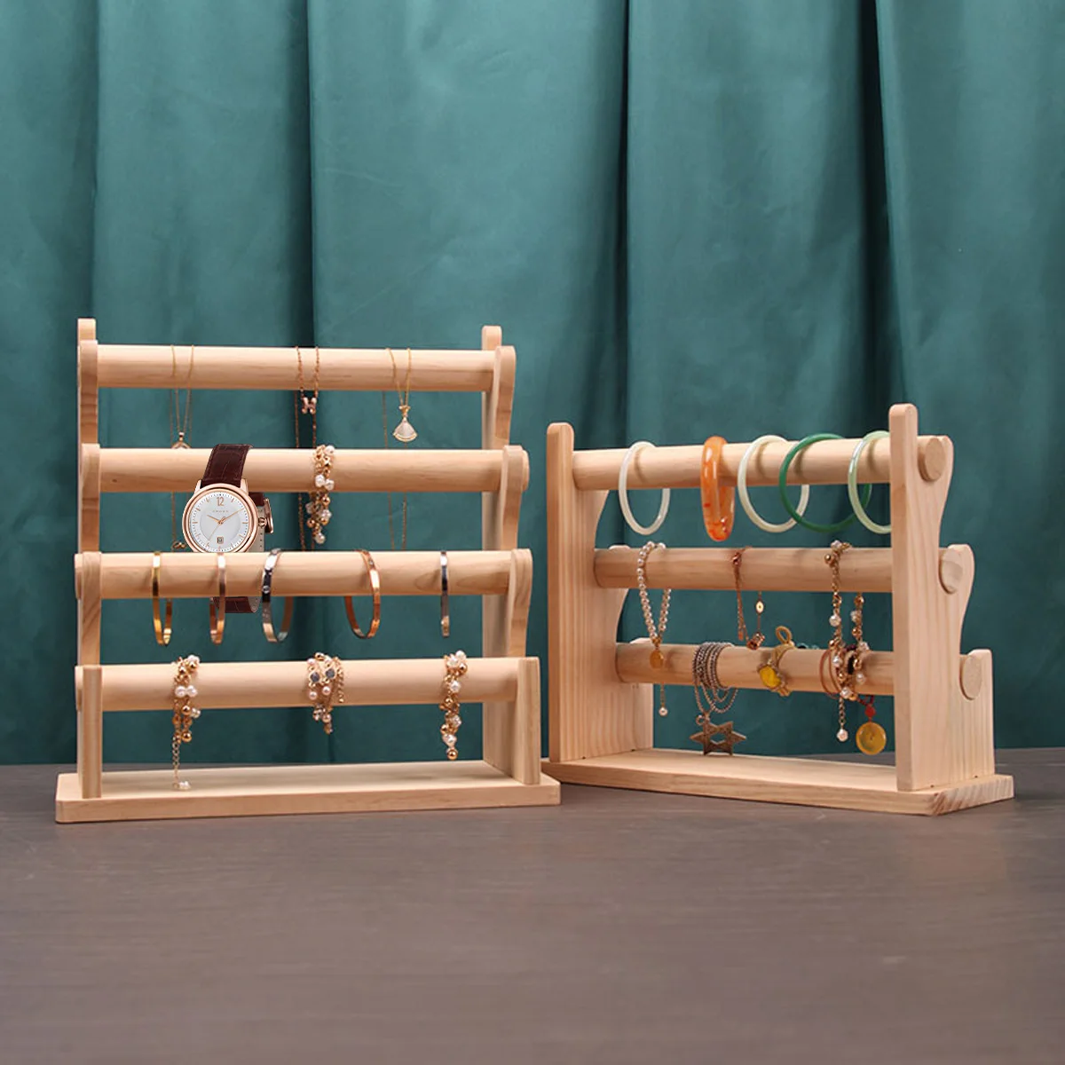 Wooden Bracelet Display Frame Detachable Solid Wood Watch Stand Bracelet Holder Storage Jewelry Holder Stand Display