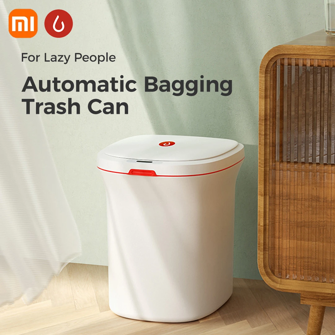 Xiaomi Mijia Yijie cubo de basura con Sensor inteligente, bote de basura automático de adsorción, limpieza de ventilación, apertura para el hogar| | - AliExpress