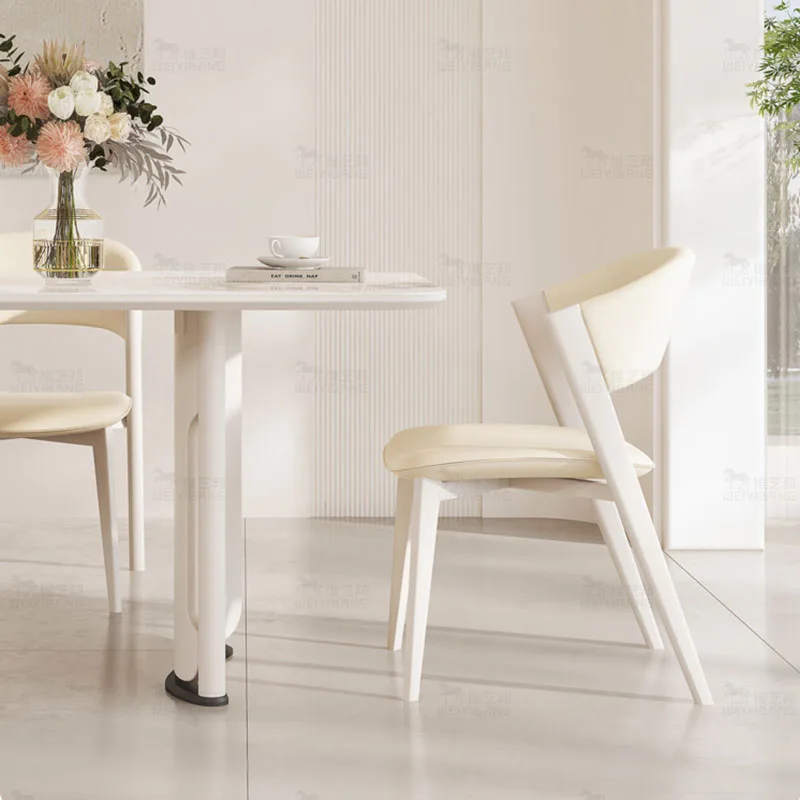 

White Ergonomic Dining Chairs Luxury Nordic Back Support Cheap Dining Chairs Lazy Minimalist Silla Plegable Household Items
