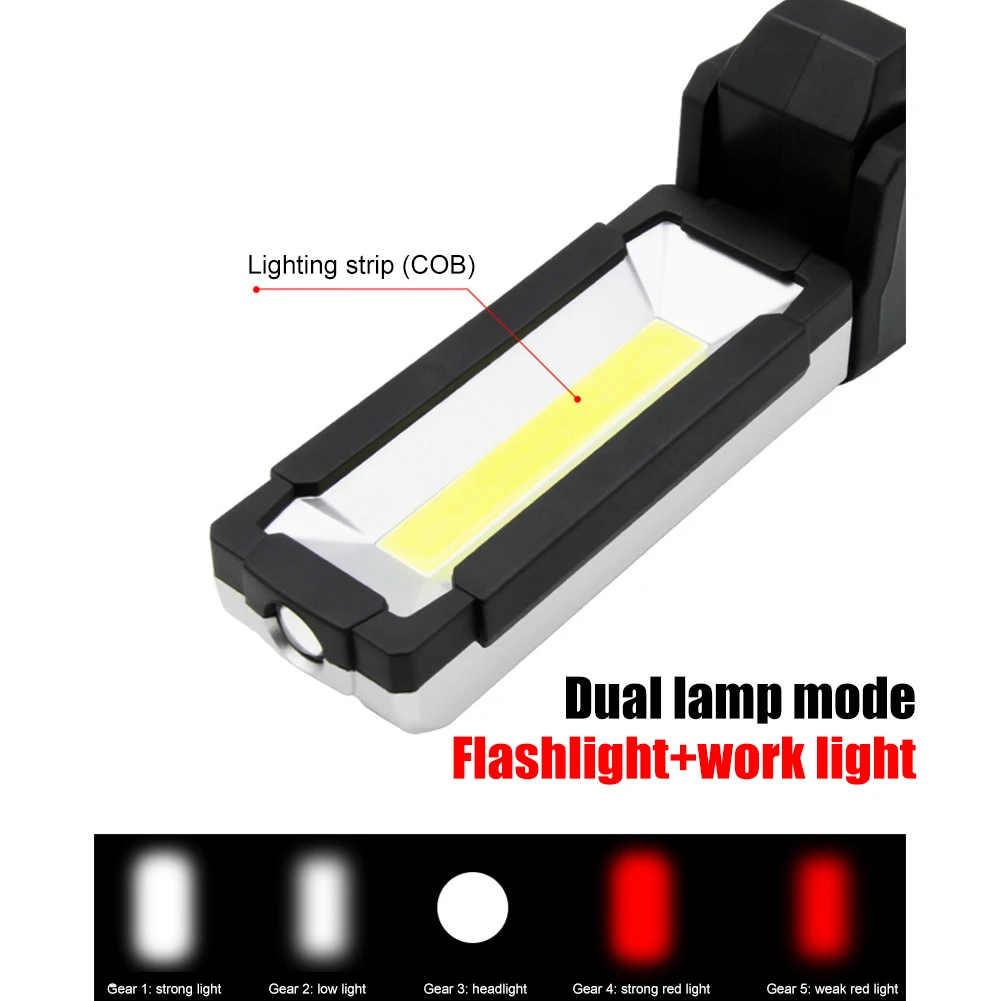 Arbeitsleuchte LED Werkstattlampe 7 Modi 2*XPE+COB LED IP67 Wasserdicht  Taschenlampe 360° Drehbare COB Magnetisch Arbeitslampe für Auto KFZ Camping  Werkstatt Notfall : : Auto & Motorrad